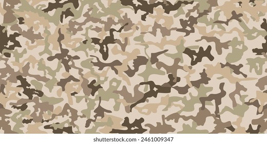 Army Desert Background Light Brown Repeatable Pattern in size 100x200 cm, vector graphic isolated eps