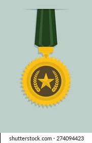 Army design over blue background, vector illustration.