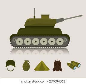 Army design over white background, vector illustration.