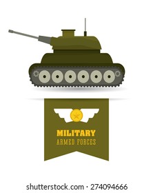 Army design over white background, vector illustration.