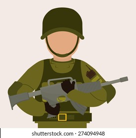 Army design over white background, vector illustration.