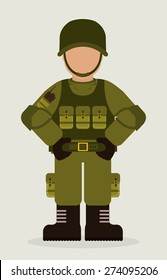 Army design over white background, vector illustration.