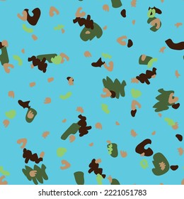 Army Dirty Grunge. Seamless Paint. Military Tree Brush. Brown Modern Pattern. Hunter Green Texture. Fabric Woodland Camoflage. Digital Green Camouflage. Seamless Vector Background. Beige Camo Paint.