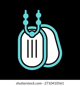 Army Dog Tag Creative Vector Graphic Icon