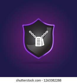 Army dog tag icon