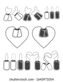 Army Dog Tag Printable Symbol Vector Illustration