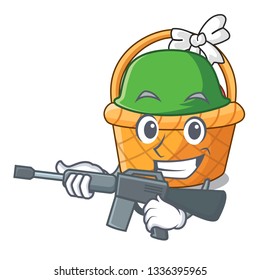 Army easter basket ball in cartoon shape