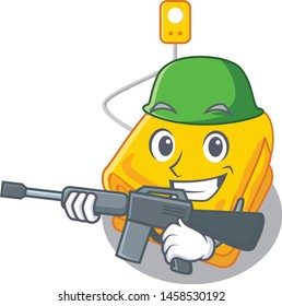 Army electric blanket in the character shape