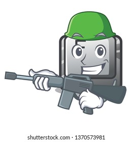 Army F button in the character shape
