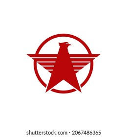 army falcon wing badge icon vector illustration design template
