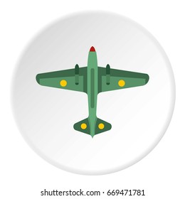Army fighter icon in flat circle isolated on white background vector illustration for web