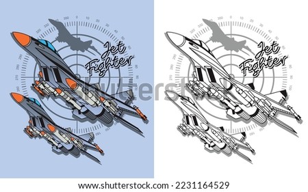 Army fighter jet fighter,vector  illustration