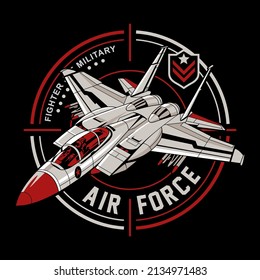 Army fighter jet plane illustration