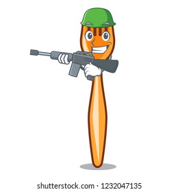 Army fork on shape plastic character beautif