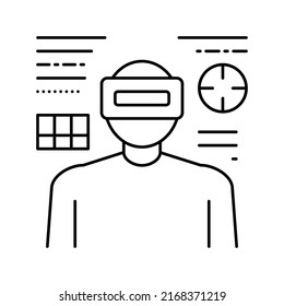 Heer der zukünftigen Linie Symbol Vektor. Heer des zukünftigen Zeichens. isoliertes Kontursymbol