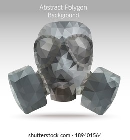 Army gas mask Abstract polygonal