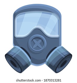 Army gas mask icon. Cartoon of army gas mask vector icon for web design isolated on white background