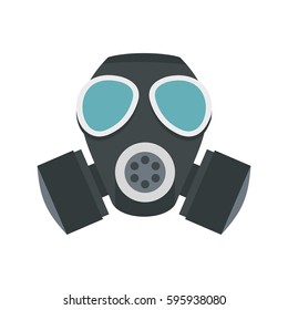 Army gas mask icon in flat style isolated on white background vector illustration