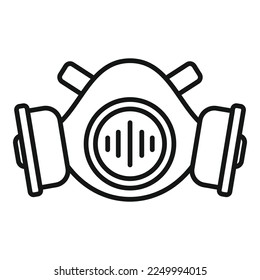 Army gas mask icon outline vector. Toxic air. Military poison