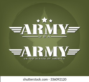 Army Graphic template, Vector illustration