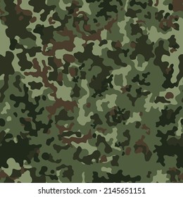 
Army green camouflage pattern, seamless street modern background, vector illustration.