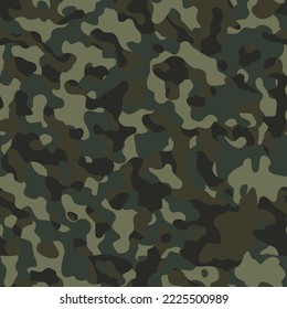 
Army green camouflage seamless pattern, military disguise background.