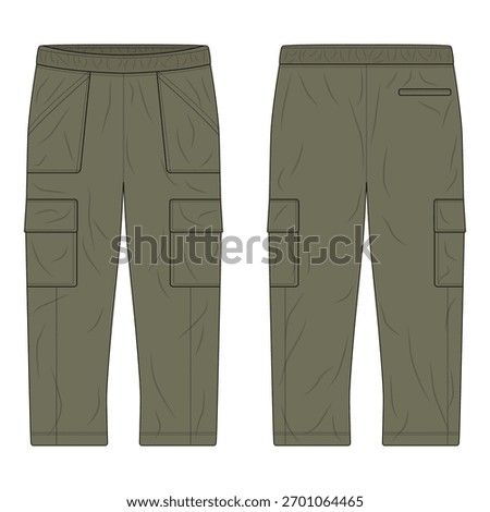 Army green cargo pants mockup