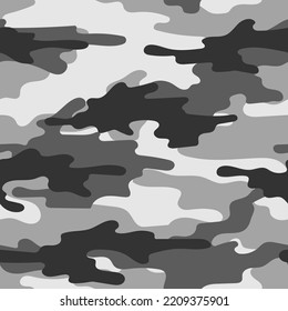 army grey camouflage. vector print for clothes or print. seamless pattern