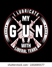 Diseño de camiseta vectorial de arma de fuego