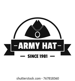 Army hat logo. Simple illustration of army hat vector logo for web