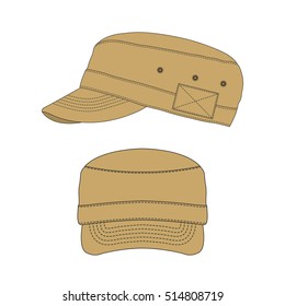 Army Hat Vector Template