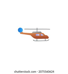 army helicopter icon, military helicopter symbol in gradient color, isolated on white 