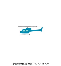 army helicopter icon, military helicopter symbol in color icon, isolated on white background 