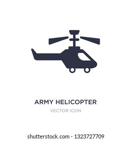 army helicopter icon on white background. Simple element illustration from Transport concept. army helicopter sign icon symbol design.