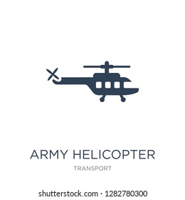 army helicopter icon vector on white background, army helicopter trendy filled icons from Transport collection, army helicopter vector illustration