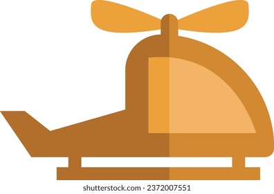Army helicopter, illustration or icon, vector on white background.