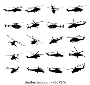 Army Helicopter Vector Illustration