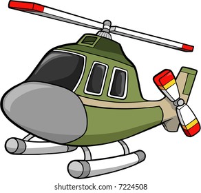 Army Helicopter Vector Illustration