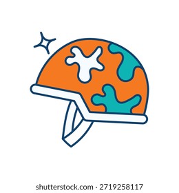 Icono de casco de ejército Vector ilustración de stock