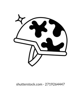 Icono de casco de ejército Vector ilustración de stock