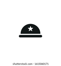 army helmet vector icon on white background