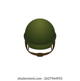 Army helmet vector isolated emoticon. Military helmet emoji. Army helmet color icon