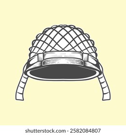 army helmet vintage front view design