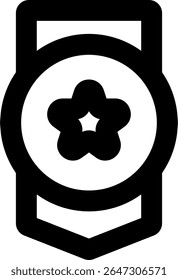 Icono del ejército delineado diseño de estilo