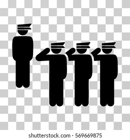 Army icon. Vector illustration style is flat iconic symbol, black color, transparent background. Designed for web and software interfaces.