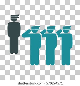 Army icon. Vector illustration style is flat iconic bicolor symbol, soft blue colors, transparent background. Designed for web and software interfaces.