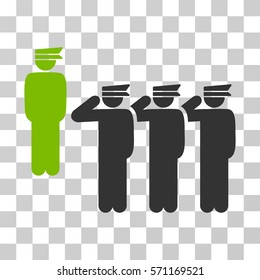 Army icon. Vector illustration style is flat iconic bicolor symbol, eco green and gray colors, transparent background. Designed for web and software interfaces.