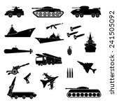  Army. Icons military in a vector.
