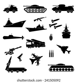  Army. Icons Military In A Vector.