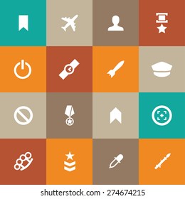 army icons universal set for web and mobile